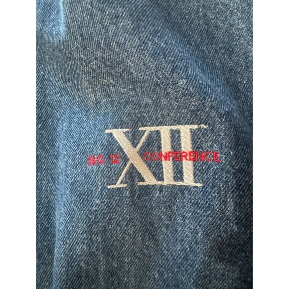 Mens BIG 12 Conference Denim Quilted Bomber Jacket PreOwned Size‎ XL |P1 - Picture 3 of 7